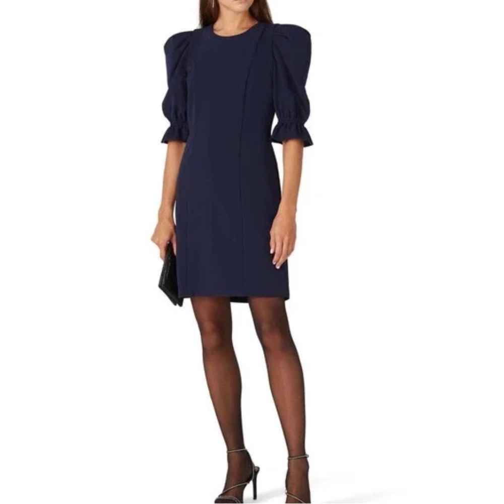 Black Halo Navy Midi Dress